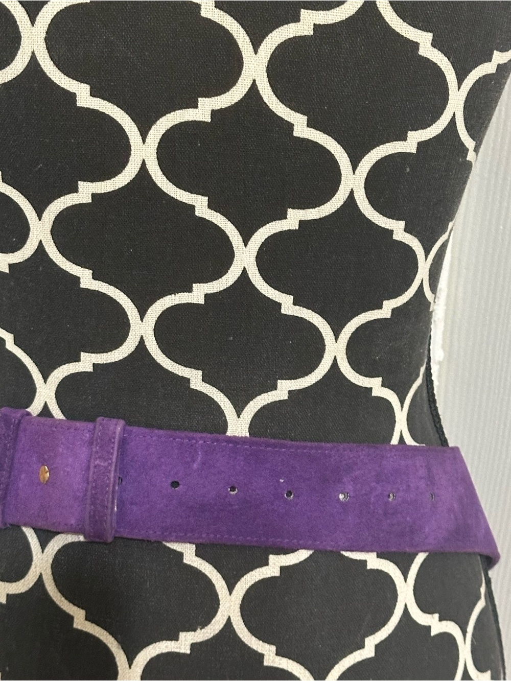Vintage 1980s Suede Corset Belt Women Purple Size Medium - Picture 6 of 10